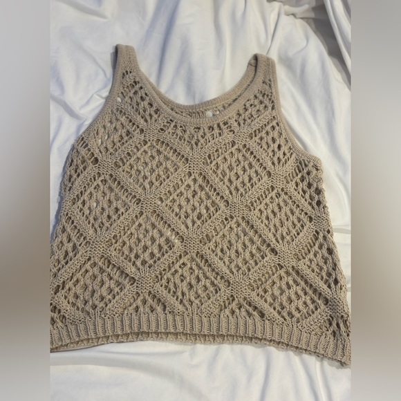 SHEIN Tan Crochet Tank Top - Picture 5 of 7
